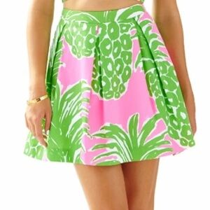 Lilly Pulitzer Parfait Skirt Pink Pout Flamenco Pleated Mini Skirt (14)
